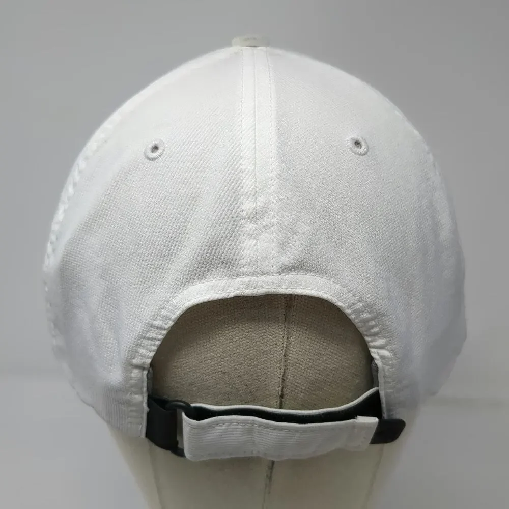 Adidas Baseball Cap White One Size Embroidered Logo Strapback Performance Hat